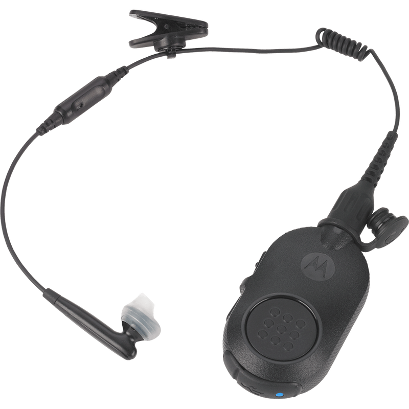 Motorola-Accessory-NNTN8294 Operations Critical Wireless Earbud-Operations Critical Wireless Earbud with 11.4” cable, inline mic, BLACK. Must be ordered with NNTN8127 wireless PTT Pod-Radio Depot