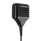 Left side front view of the Motorola HMN9051 Remote Speaker Microphone (RSM) with swivel clothing clip.