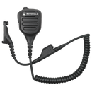 Full kit view of the Motorola NNTN8383 IMPRES Industrial Noise Cancelling Remote Speaker Microphone (RSM). This unit features a threaded 3.5mm audio jack and is UL Approved (intrinsically safe).