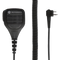 Kit component view of the intrinsically safe Motorola PMMN4013 Remote Speaker Microphone (RSM) with integrated audio jack and swivel clothing clip.