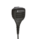 Front view of the Motorola PMMN4073 IMPRES Compact Remote Speaker Microphone (RSM). This unit features a 3.5mm audio jack and is UL Approved (intrinsically safe).